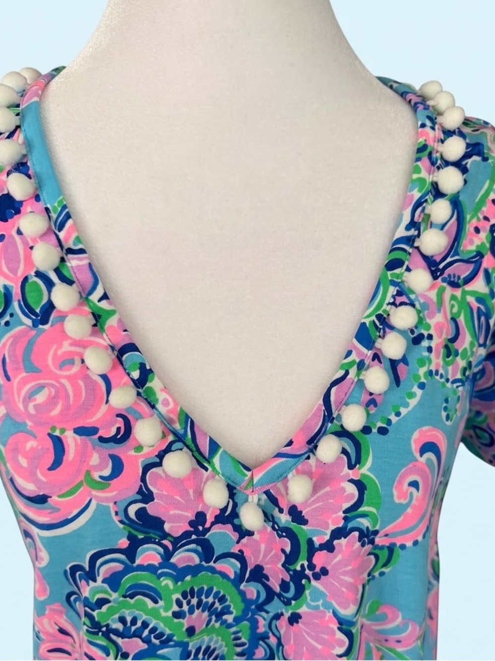 LILLY PULITZER Etta Dress in Blue Horizon Jungle Sunrise size medium - Picture 6 of 9